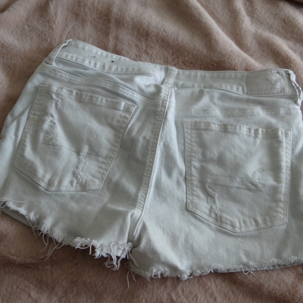 American Eagle White Jean Shorts
